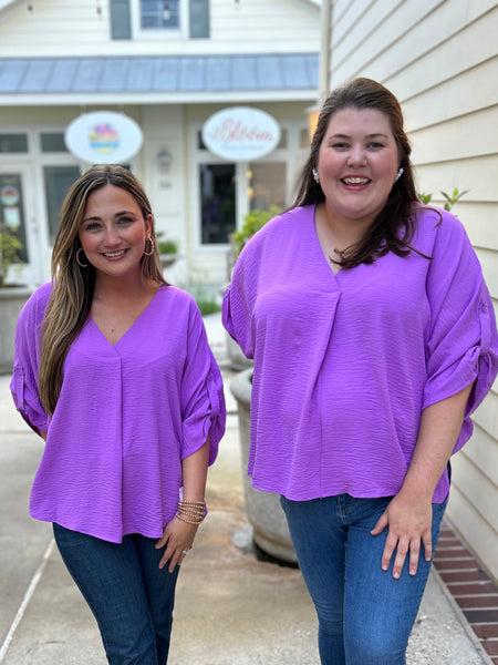 Classic Coastal Blouse - Purple