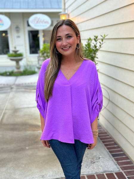 Classic Coastal Blouse - Purple