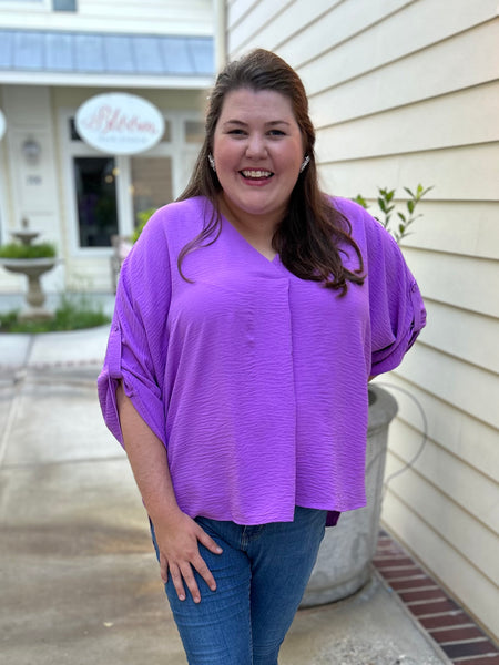 Classic Coastal Blouse - Purple