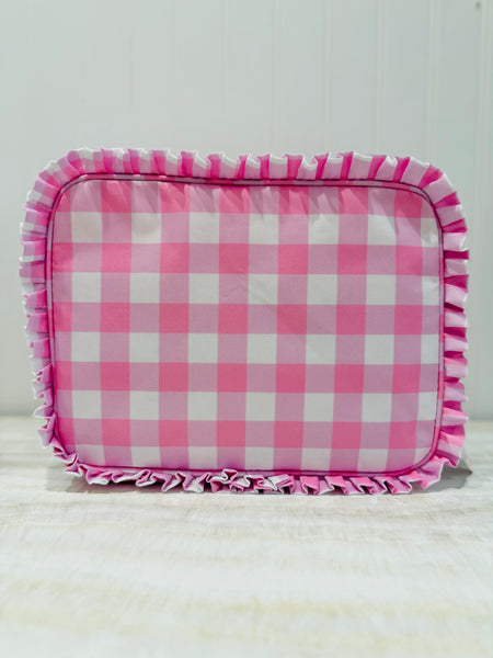 Pretty in Plaid Pouch - Pink