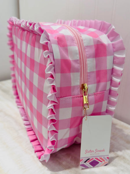 Pretty in Plaid Pouch - Pink