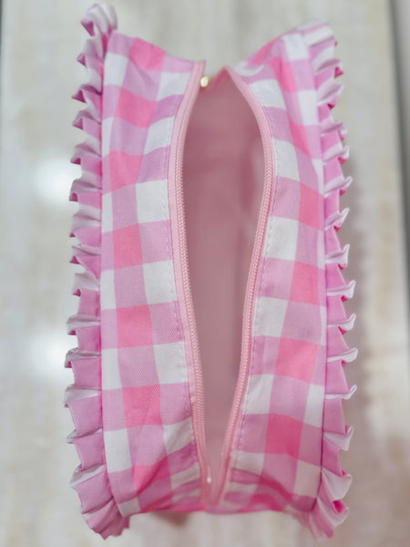 Pretty in Plaid Pouch - Pink