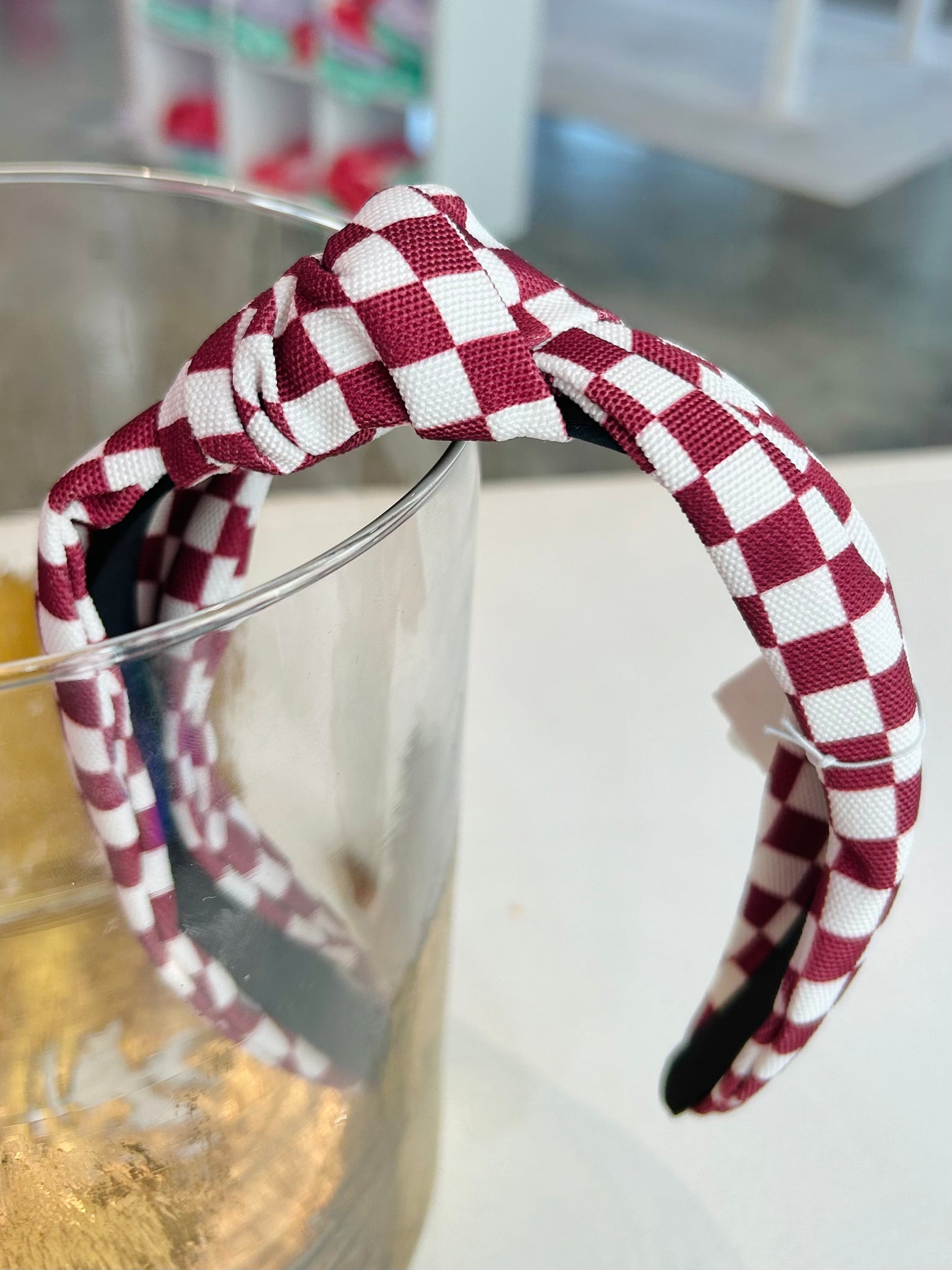 Checkered Game Day Knotted Headband