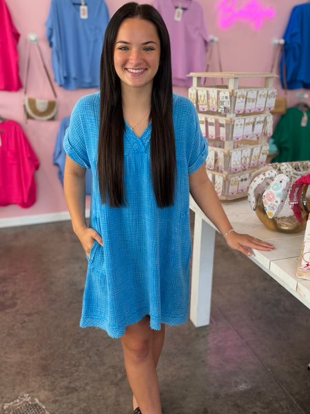 Spring Breeze Dress - Sky Blue