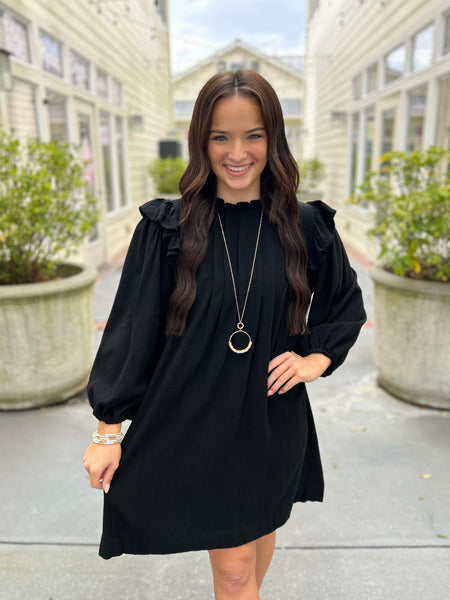 Evening Whispers Dress - Black