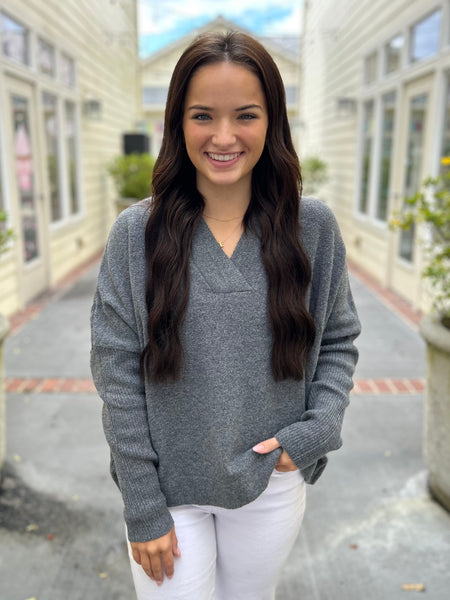Timeless Chic Sweater - Gray