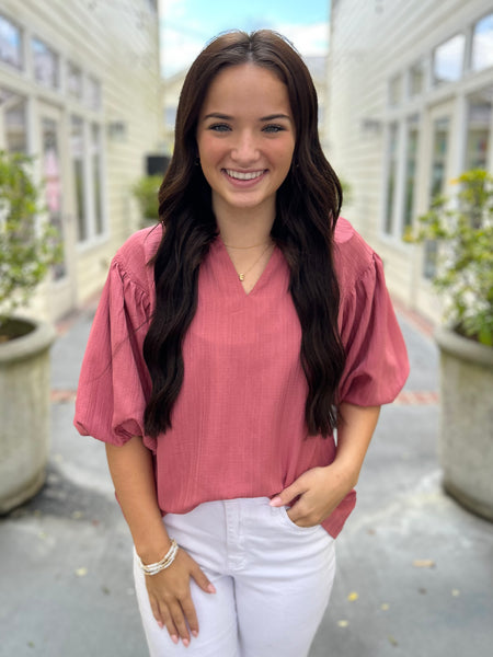 Easy Elegance Top - Rose
