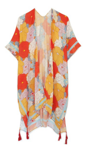 With The Girls Kimono - Orange