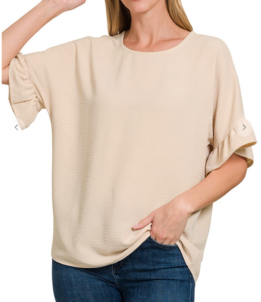 See You There Blouse - Sand Beige