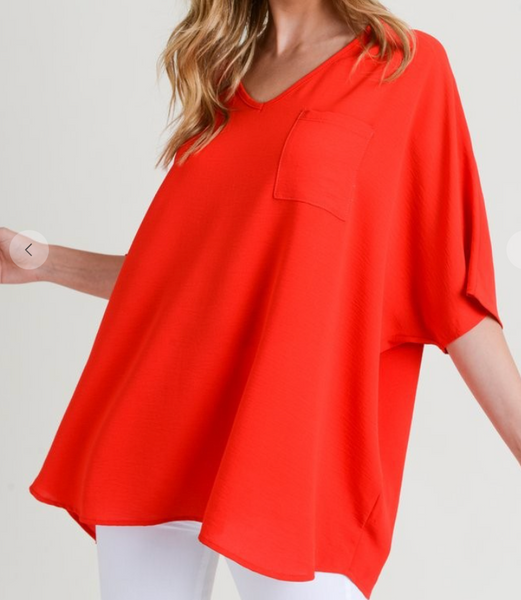 Let's Go Out Blouse - Red