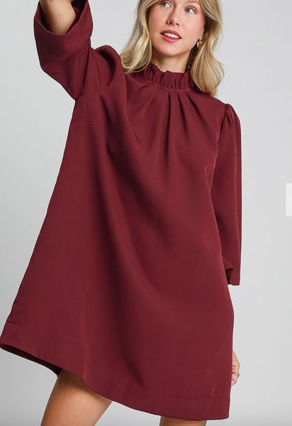 Key To My Heart Dress - Maroon