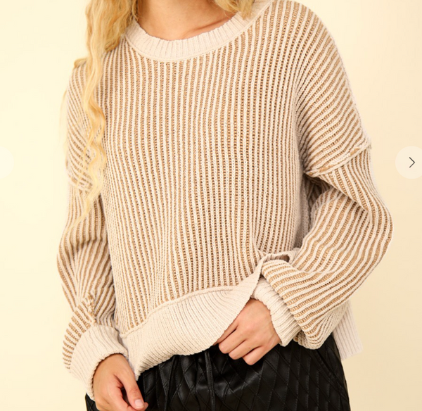 Any Other Way Sweater - Beige