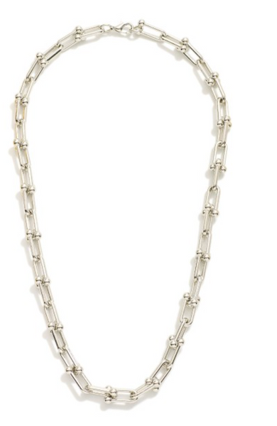 Gold Dipped Chain Link Necklace - Silver