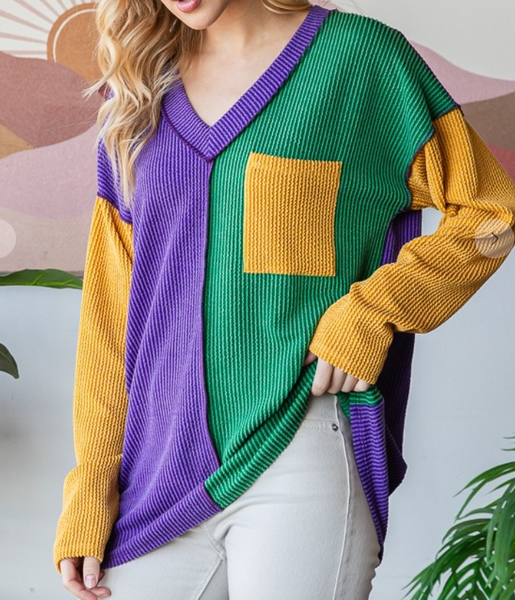 Parade Vibes Colorblock Top