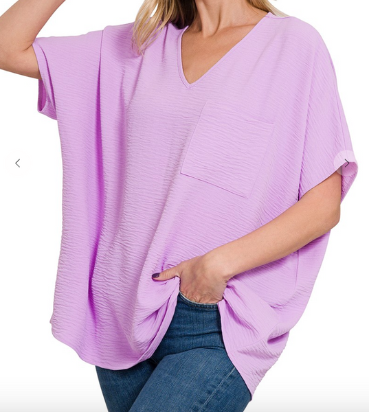 Making Waves Top - Bright Lavender