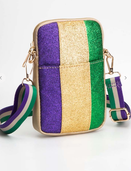 Mardi Magic Crossbody Purse - Striped