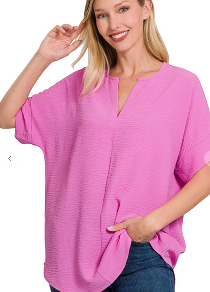 Get It Done Blouse - Mauve