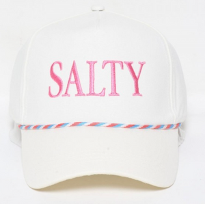 SALTY Embroidered Baseball Cap - White