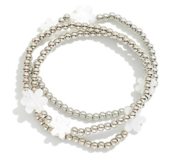 Bloom & Shine Bracelet Set - Silver