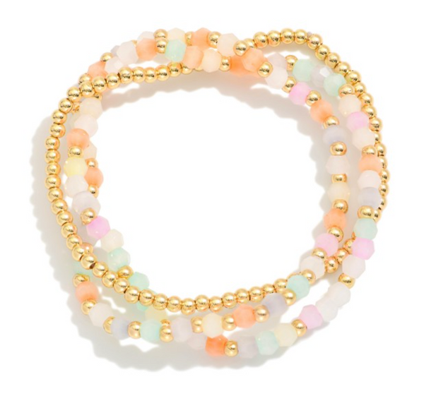 Shimmer Beaded Bracelet Set - Multi