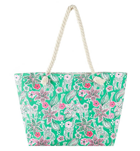 Summer Getaway Tote - Green