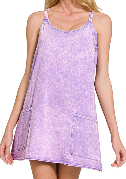 Ready To Play Romper Dress - Lavender
