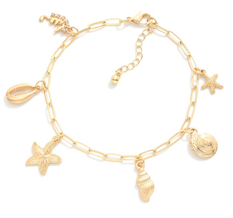 Shoreline Sparkle Charm Bracelet - Gold