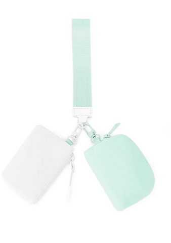 Dual Pouch Wristlet Wallet - Mint