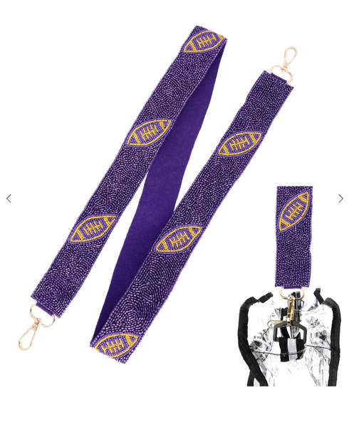 Sideline Spark Purse Strap - Purple/Yellow