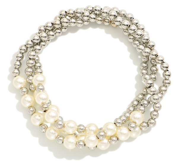 Pearl Dreams Bracelet Set - Silver