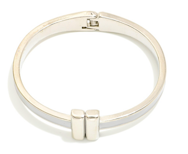 Fine Line Bangle - Silver
