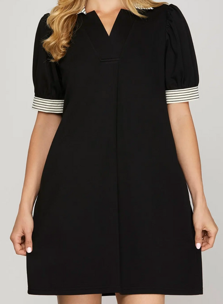 Moonlight Charm Dress - Black