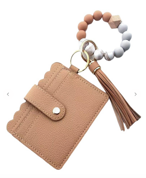 On The Go Beaded Wristlet - Mocha