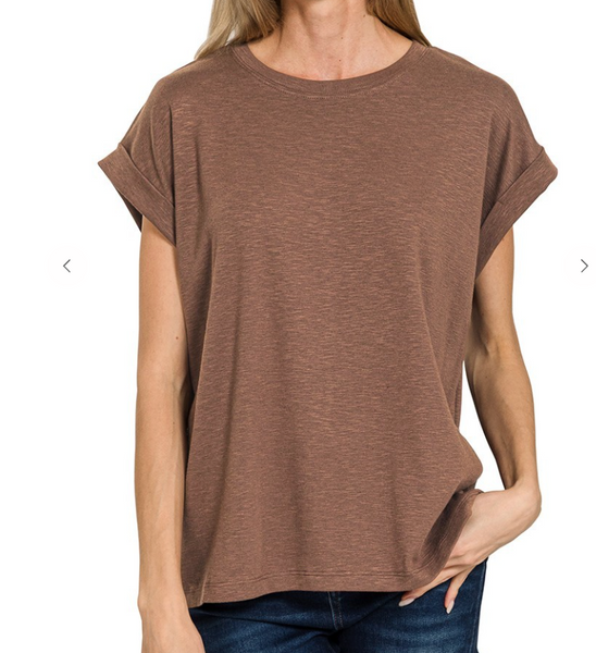All Day Comfort Top - Brown