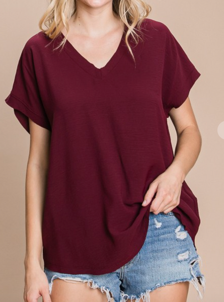 All Day Top - Maroon