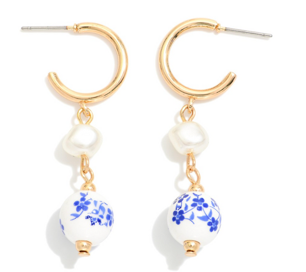 Vintage Hoop Drop Earrings