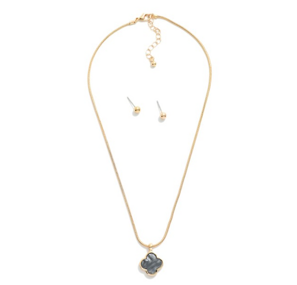 Timeless Clover Necklace - Black