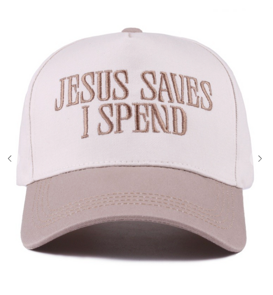 Jesus Saves I Spend Cap - Mocha