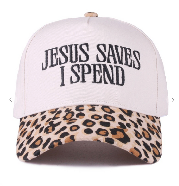 Jesus Saves I Spend Cap - Leopard