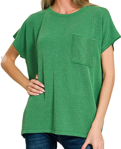 The Chill Day Top - Dark Green