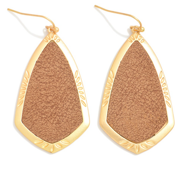 Vegan Leather Luxe Drops - Brown