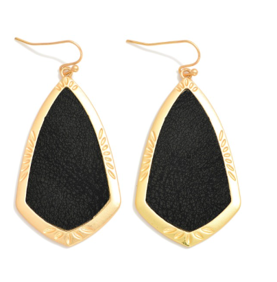 Vegan Leather Luxe Drops - Black