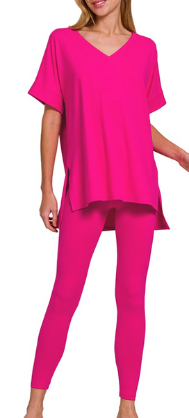Cozy Hour Lounge Set - Hot Pink
