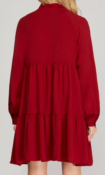 Sweet Simplicity Dress - Wine