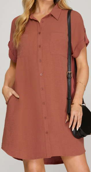 The Sunday Stroll Dress - Cinnamon