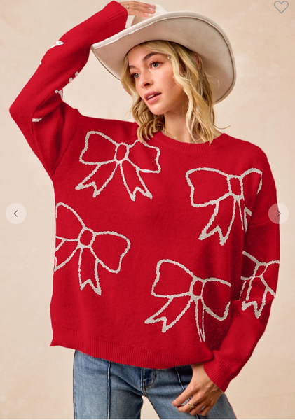 Holiday Charm Sweater - Red