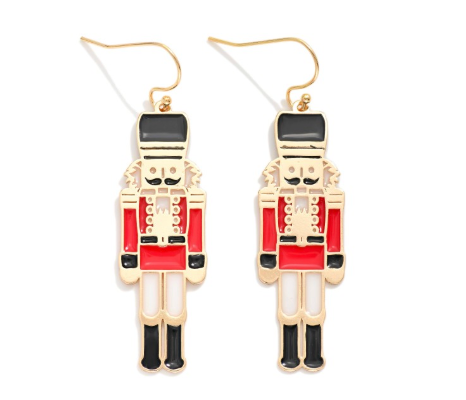 Holiday Nutcracker Drop Earrings