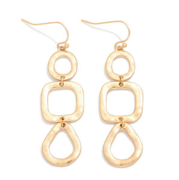 Element Link Drop Earrings - Gold