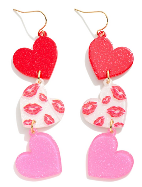 Cupid’s Kiss Heart Drop Earrings
