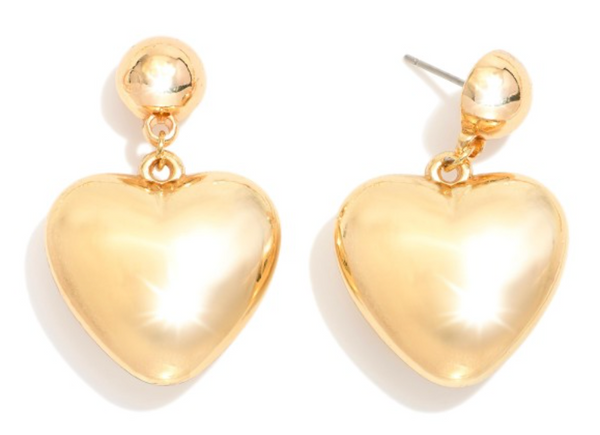 Bubble Heart Drop Earrings
